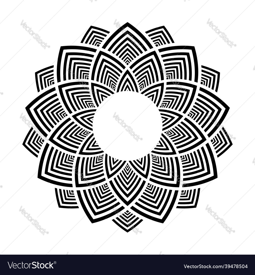 Decorative geometric circle pattern Royalty Free Vector