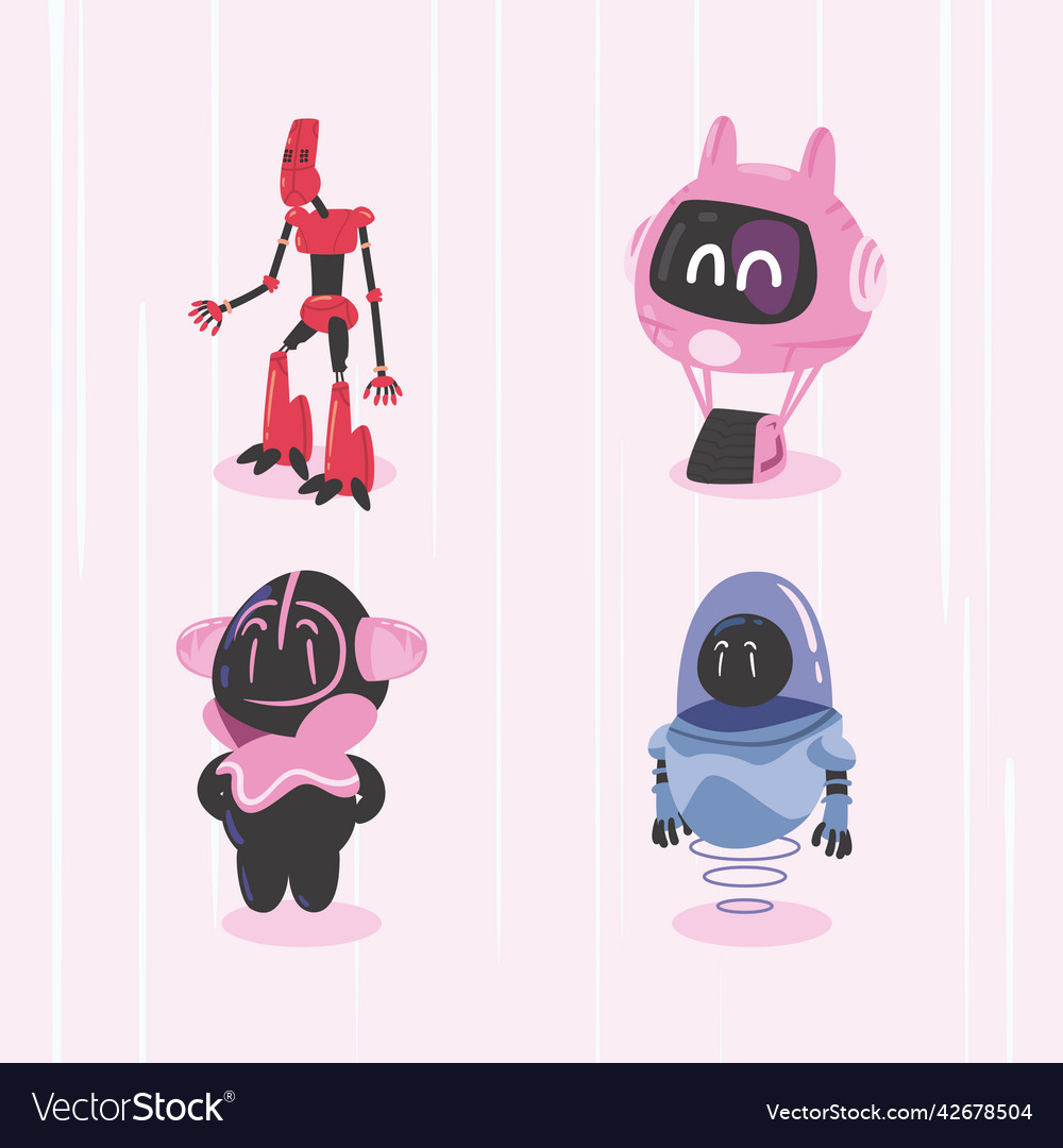 Flat colored robots set
