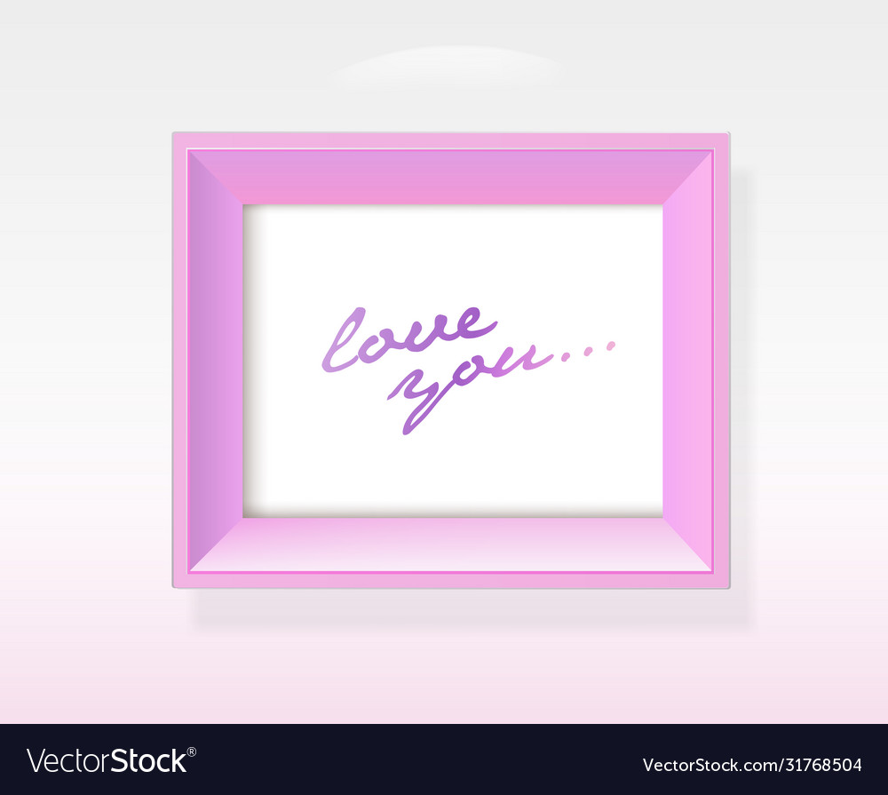 Golden Picture Frame mit Love You Slogan