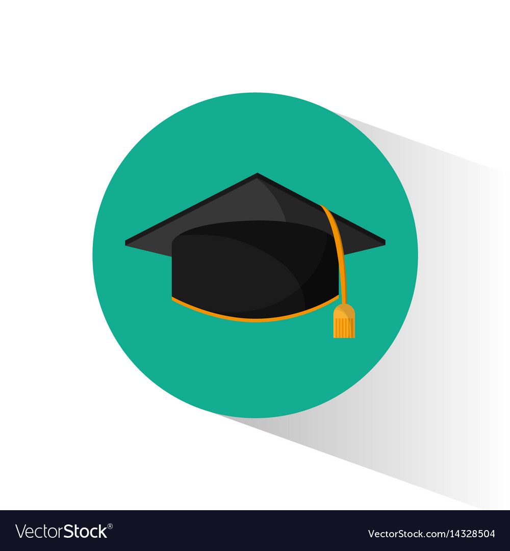 Graduation Cap Education Shadow Royalty Free Vector Image 5545