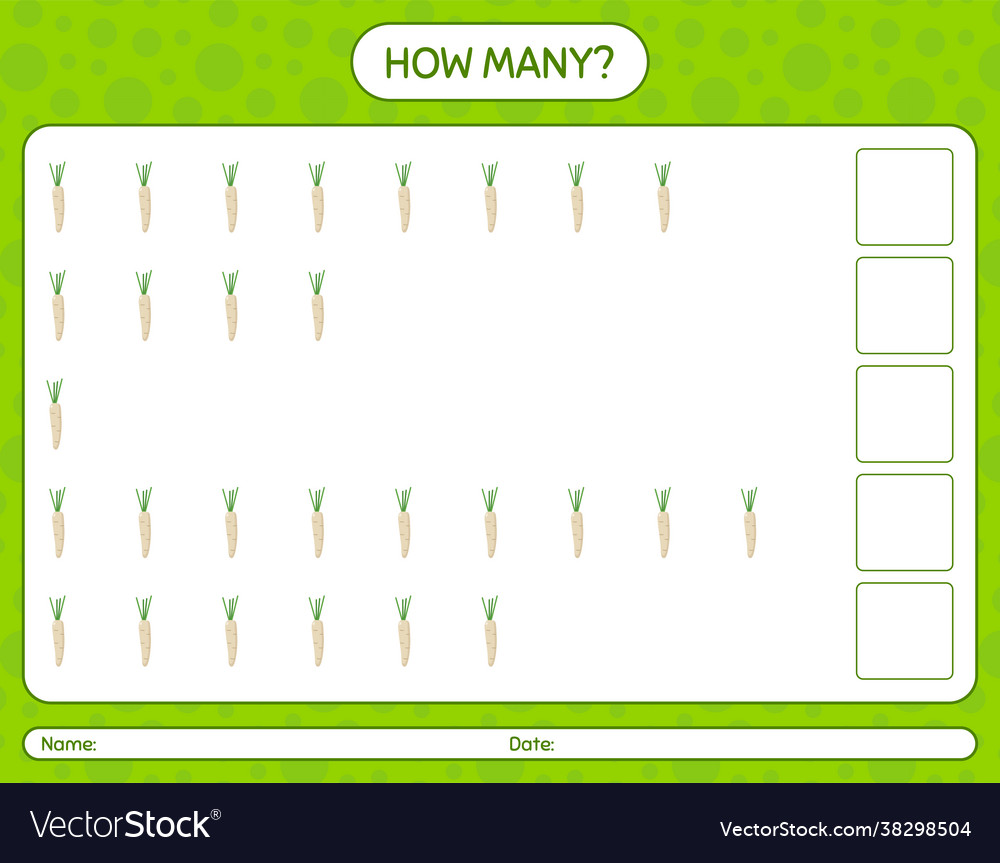 How many counting game with hamburg parsley