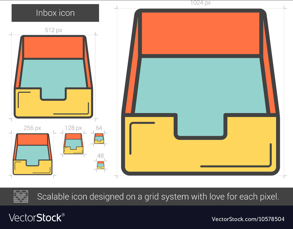 Inbox line icon
