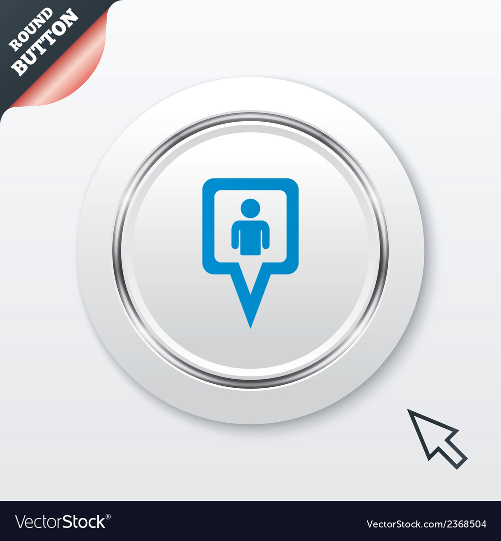 Map pointer user sign icon marker symbol