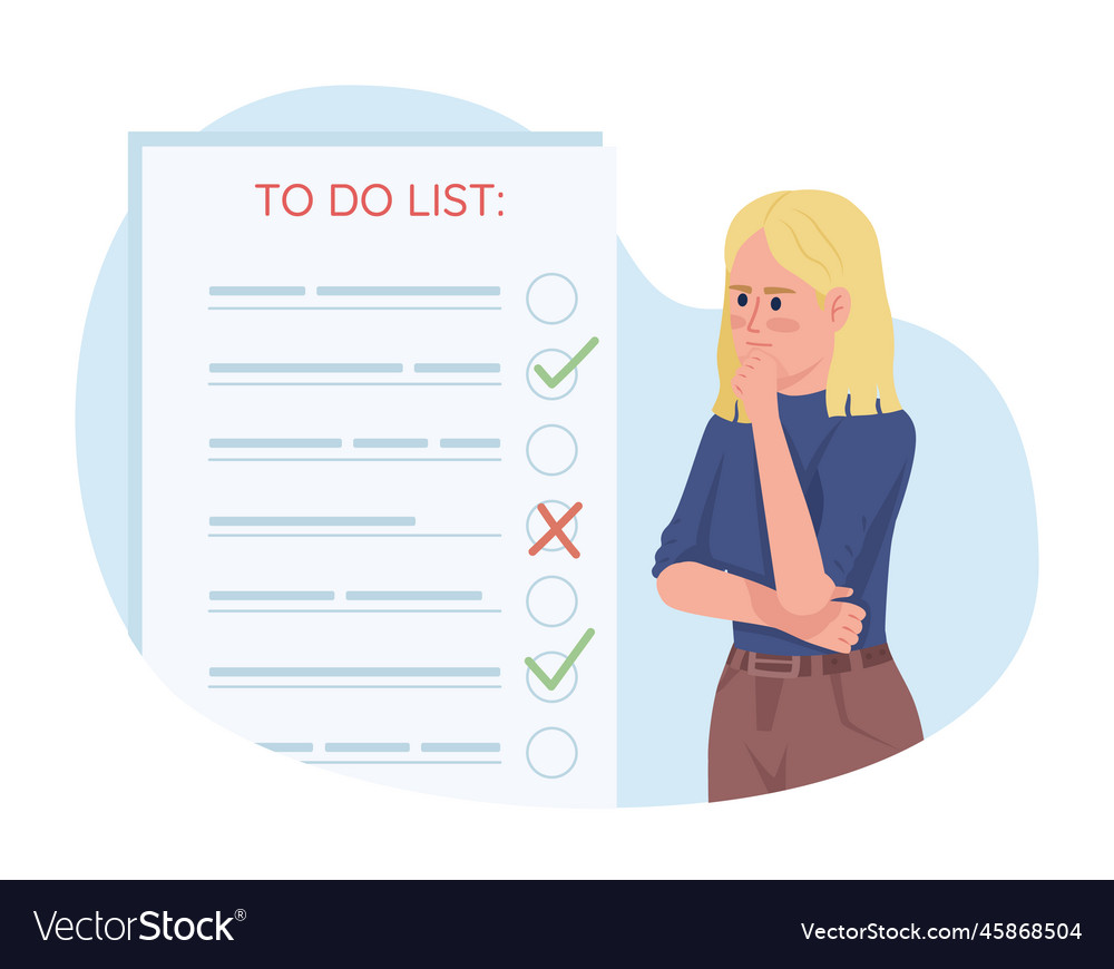 Prioritizing tasks in list flat concept vector image Prioritizing tasks in list flat concept