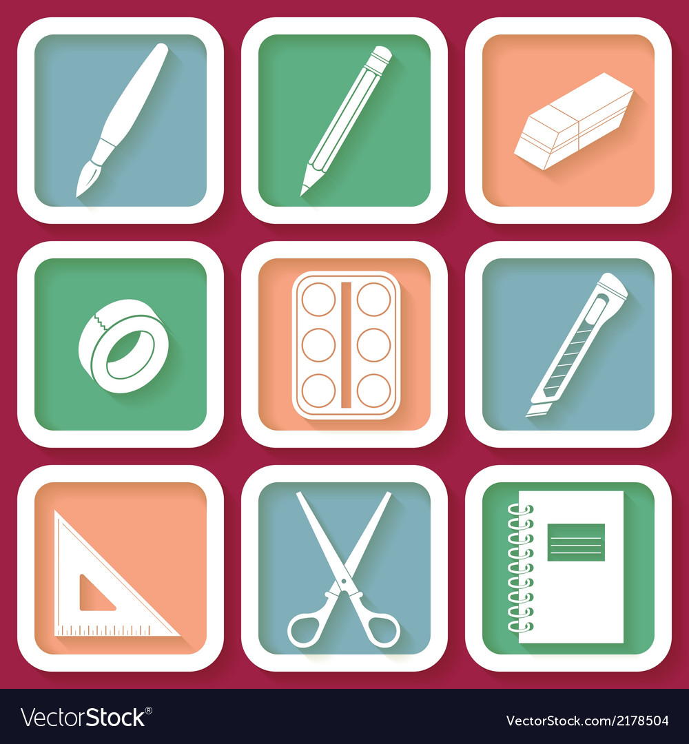 Set of 9 icons instruments
