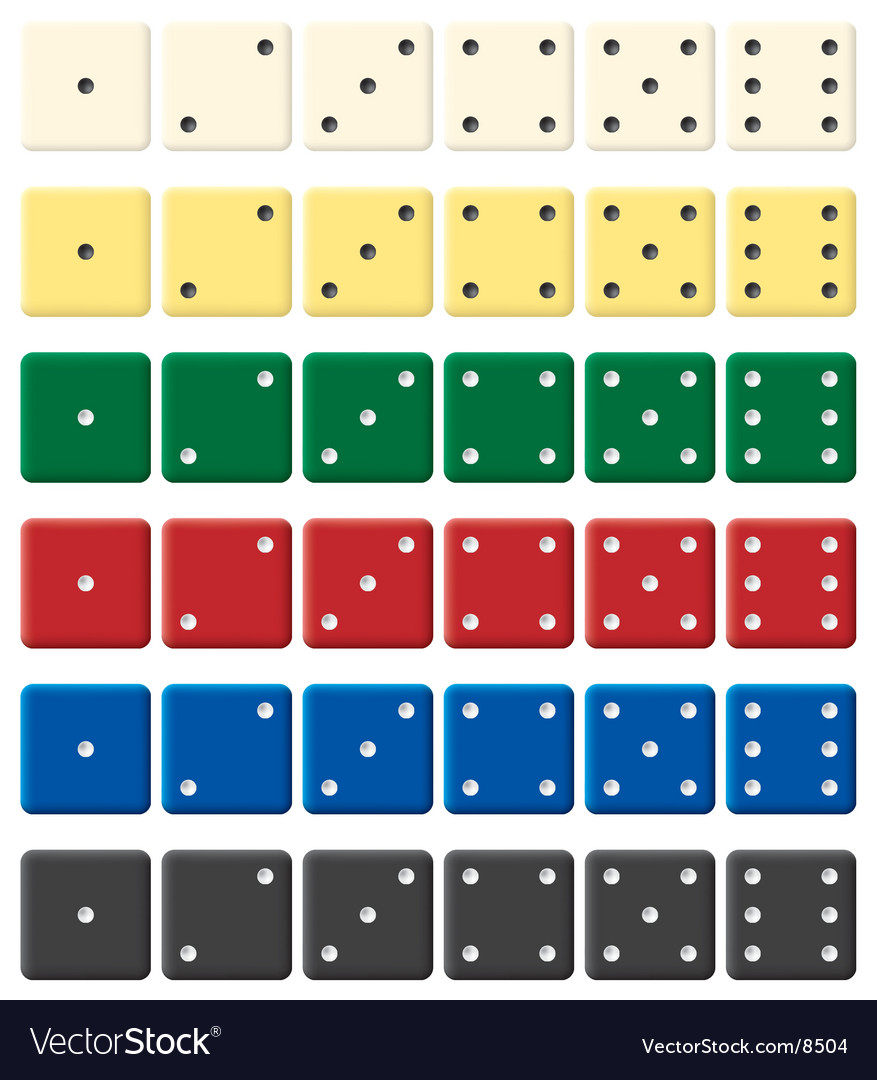 Set of Colorful Dice