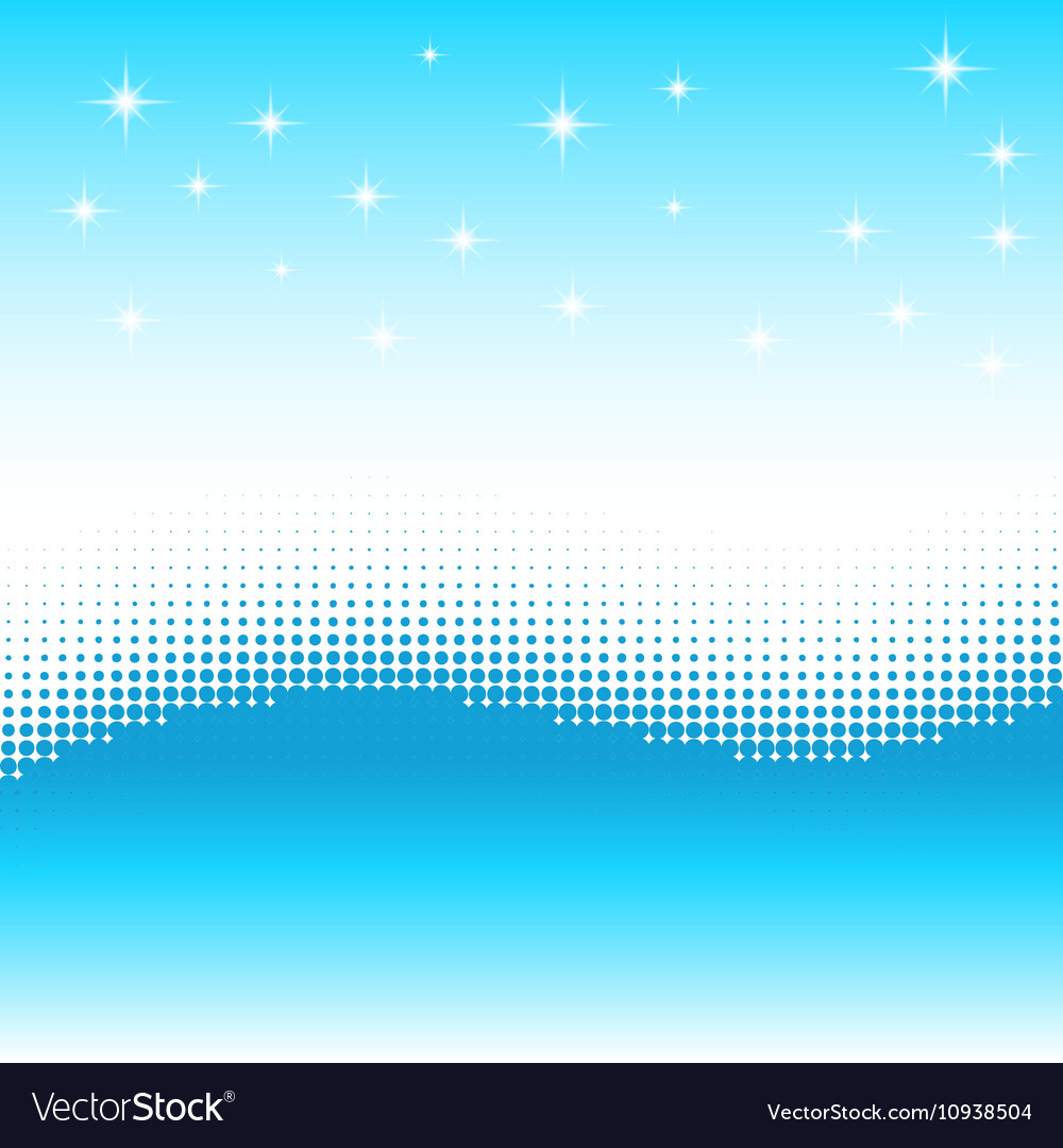 Starry Wave Background with Halftone Effect