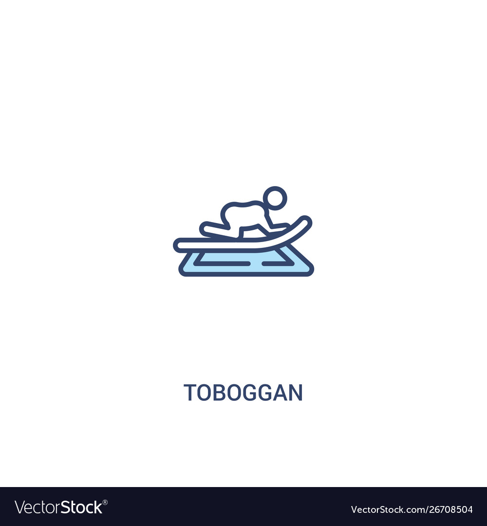 Toboggan concept 2 colored icon simple line