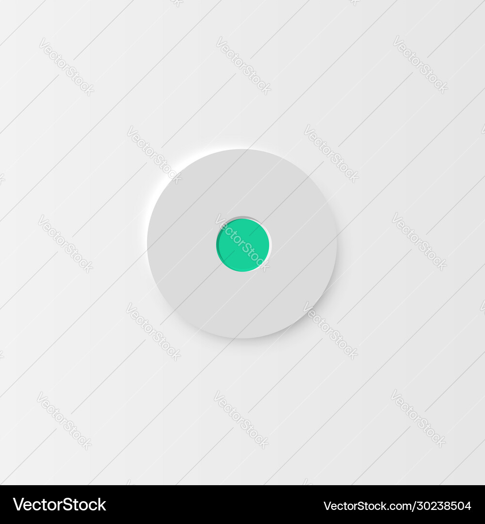 Very high detailed white user interface button Vector Image