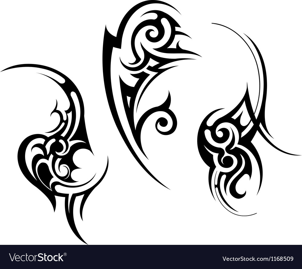 Abstract tribal tattoo design Royalty Free Vector Image