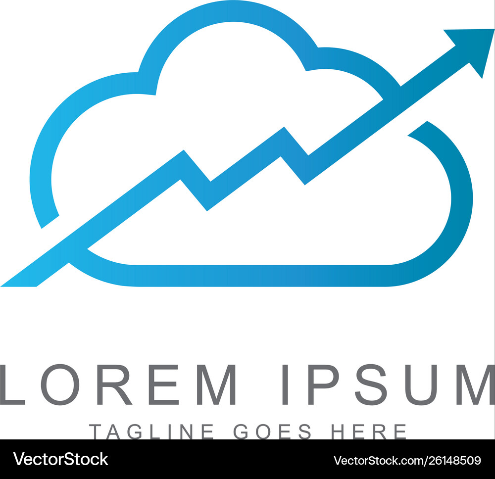 Cloud logo template Royalty Free Vector Image - VectorStock