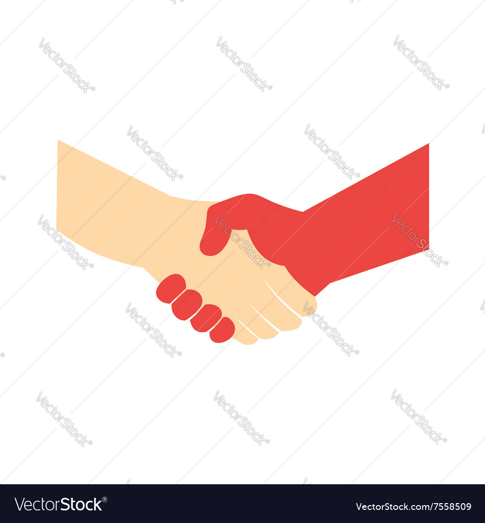 Handshake vector flat icon. isolated hand shake emoji illustration.