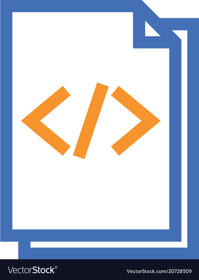 Html document paper outline icon isolated note