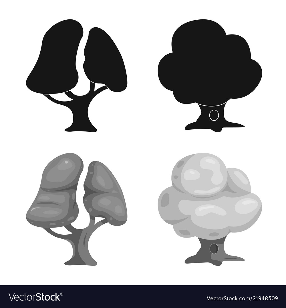 Isolated object of tree and nature logo set
