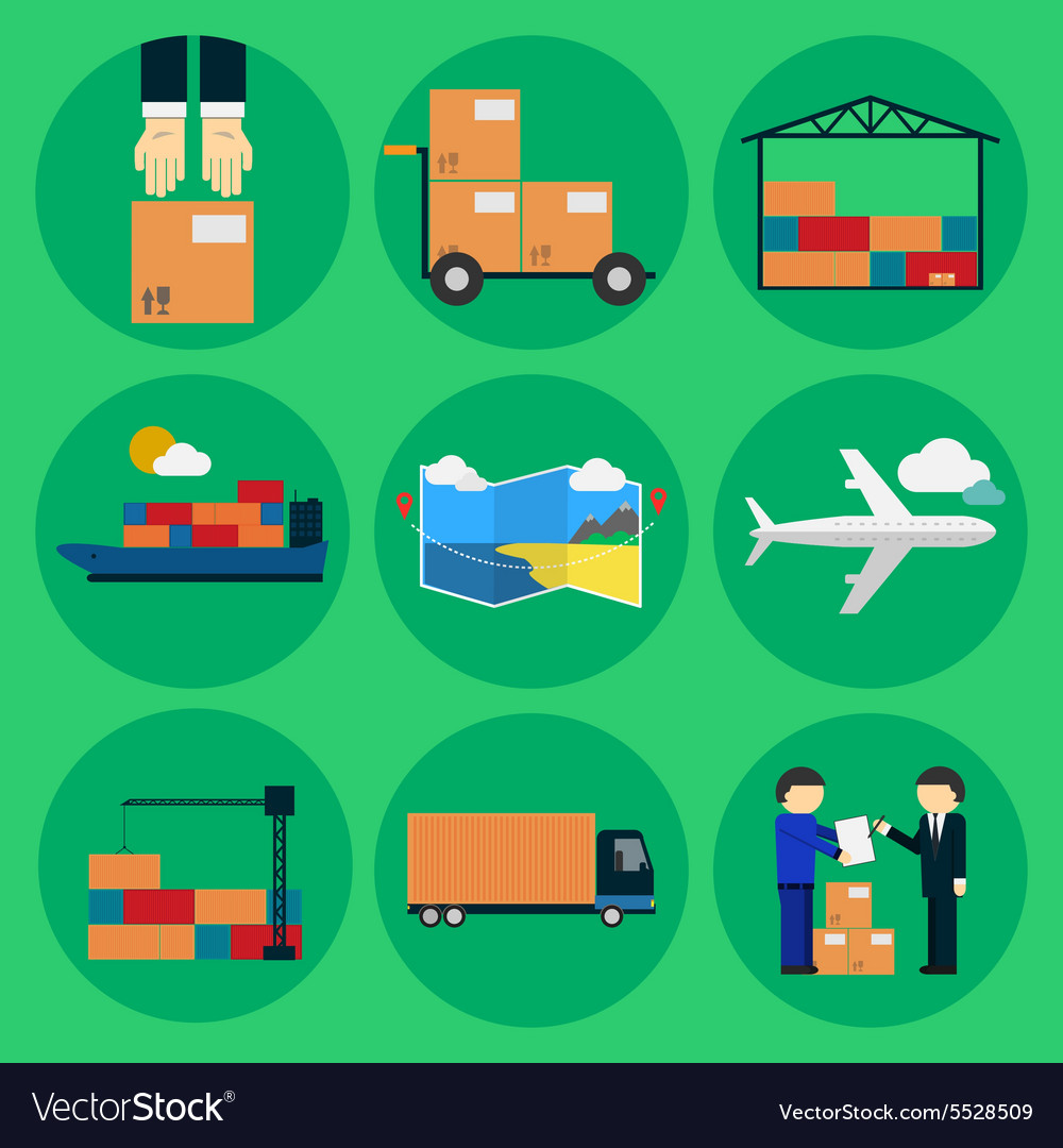 Logistic icon set for web or mobile aplication
