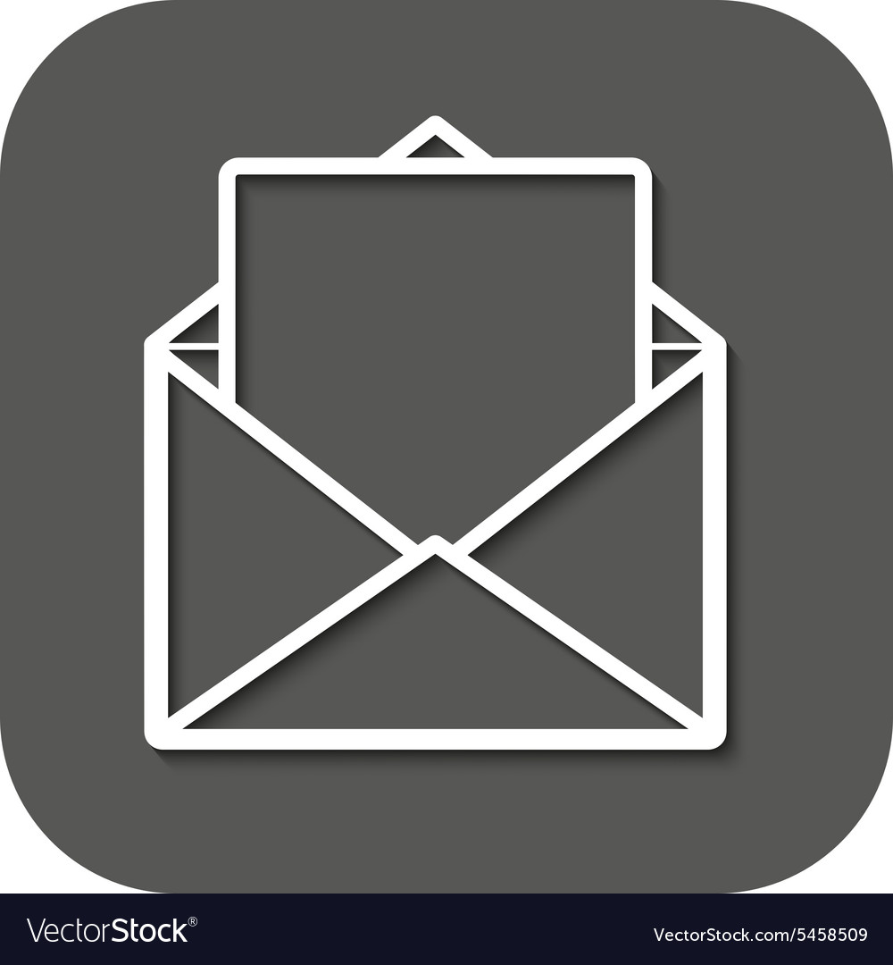 Mail icon open envelope symbol