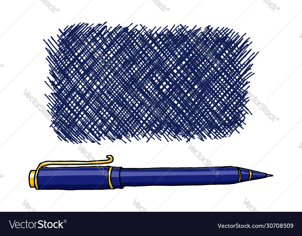 Pen crosshatch rectangle blank frame