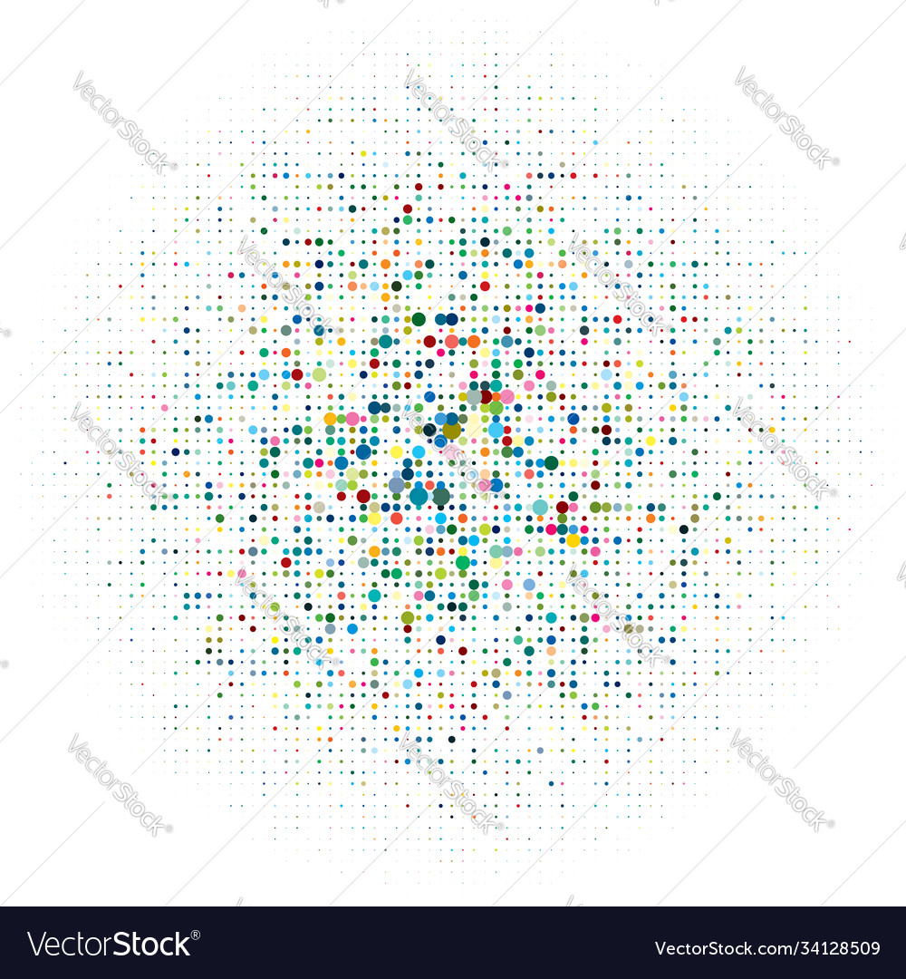 Random dots circles halftone half-tone element