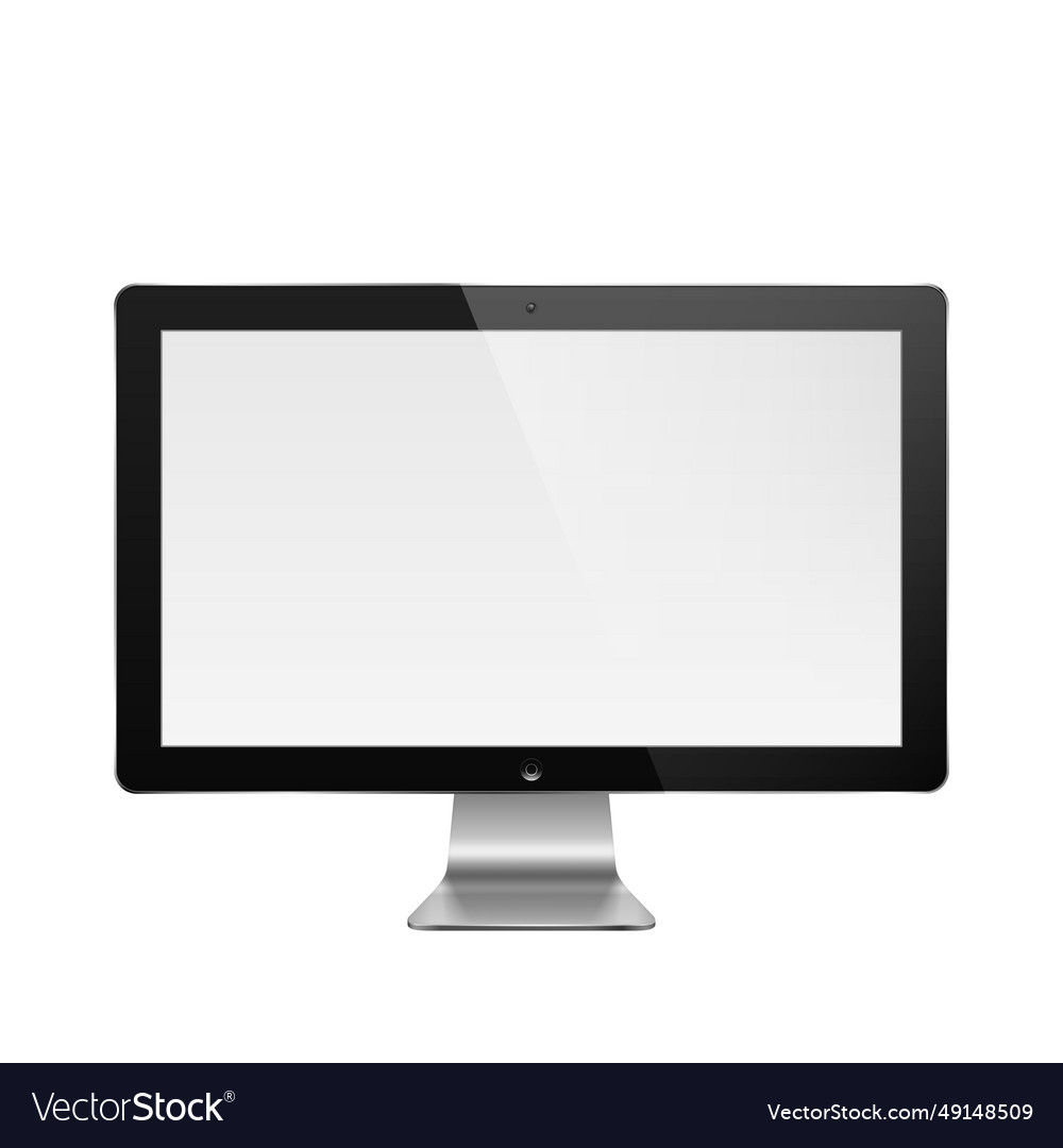 Realistic of computer monitor with blank screen Vector Image