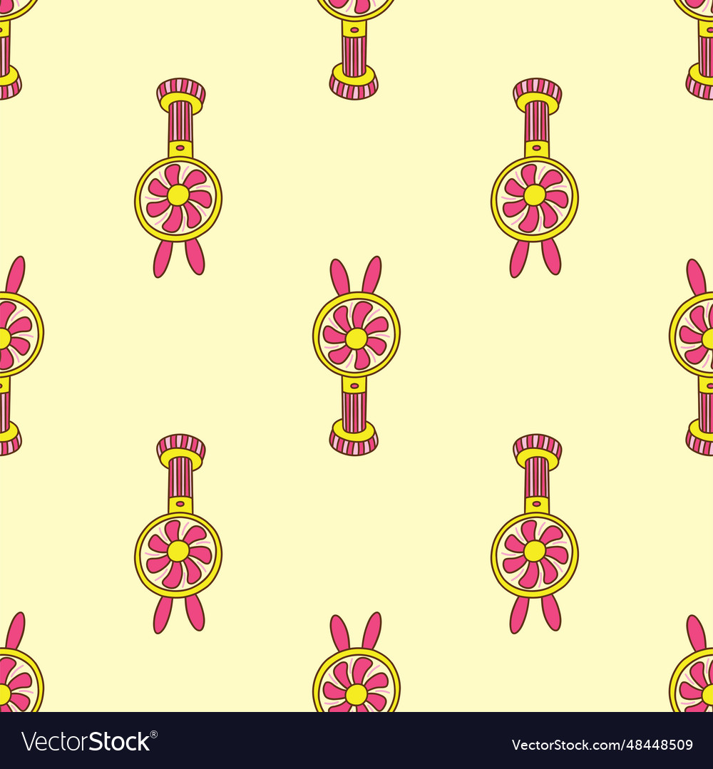 Seamless pattern with cute fan ears