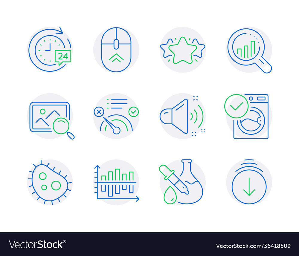 Technology icons set included icon as 24h