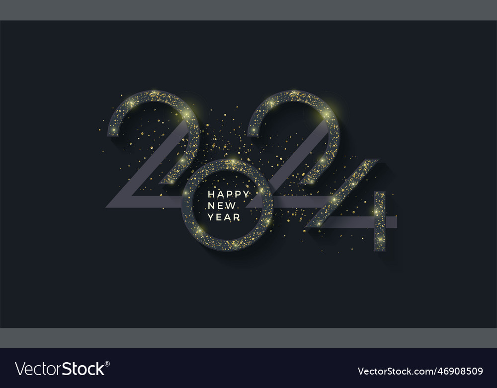 Unique luxury happy new year 2024 design