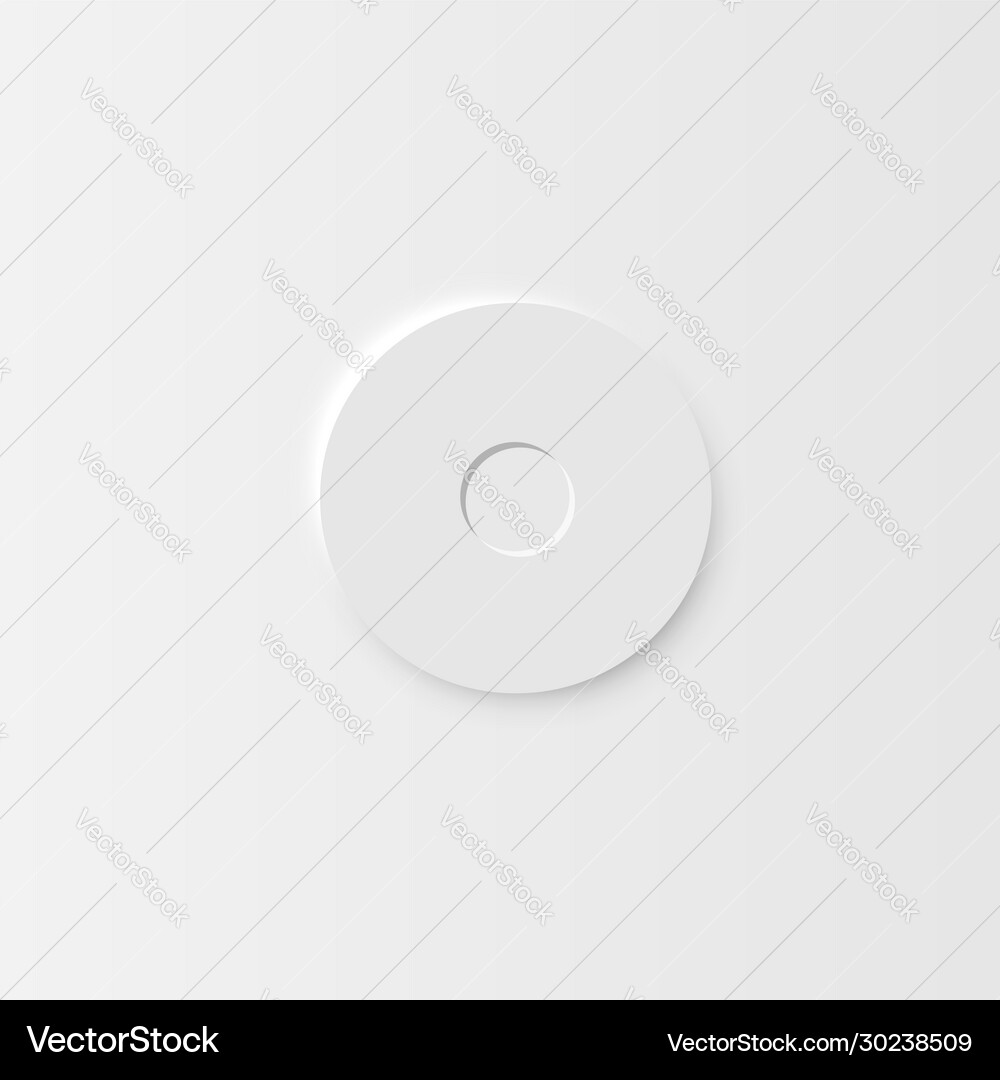 Very high detailed white user interface button Vector Image