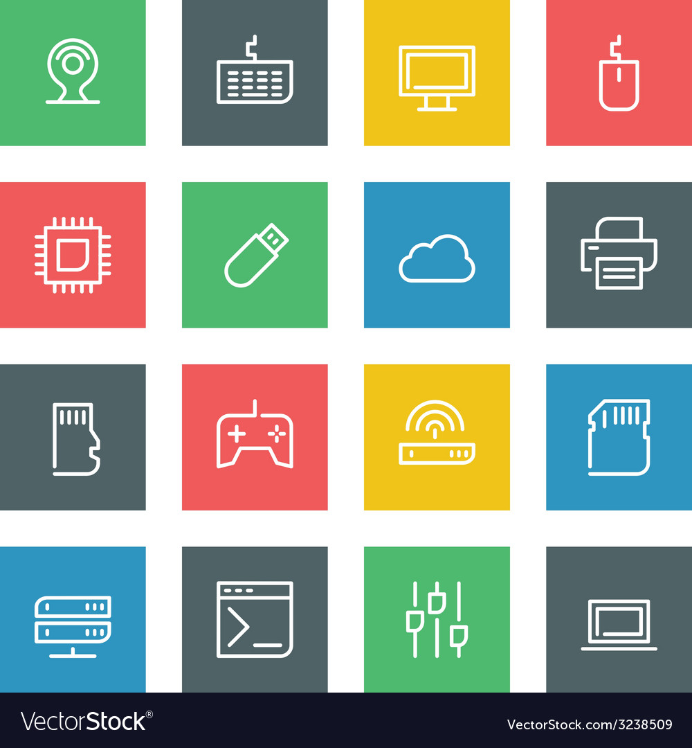 White thin line icons set for web and mobile