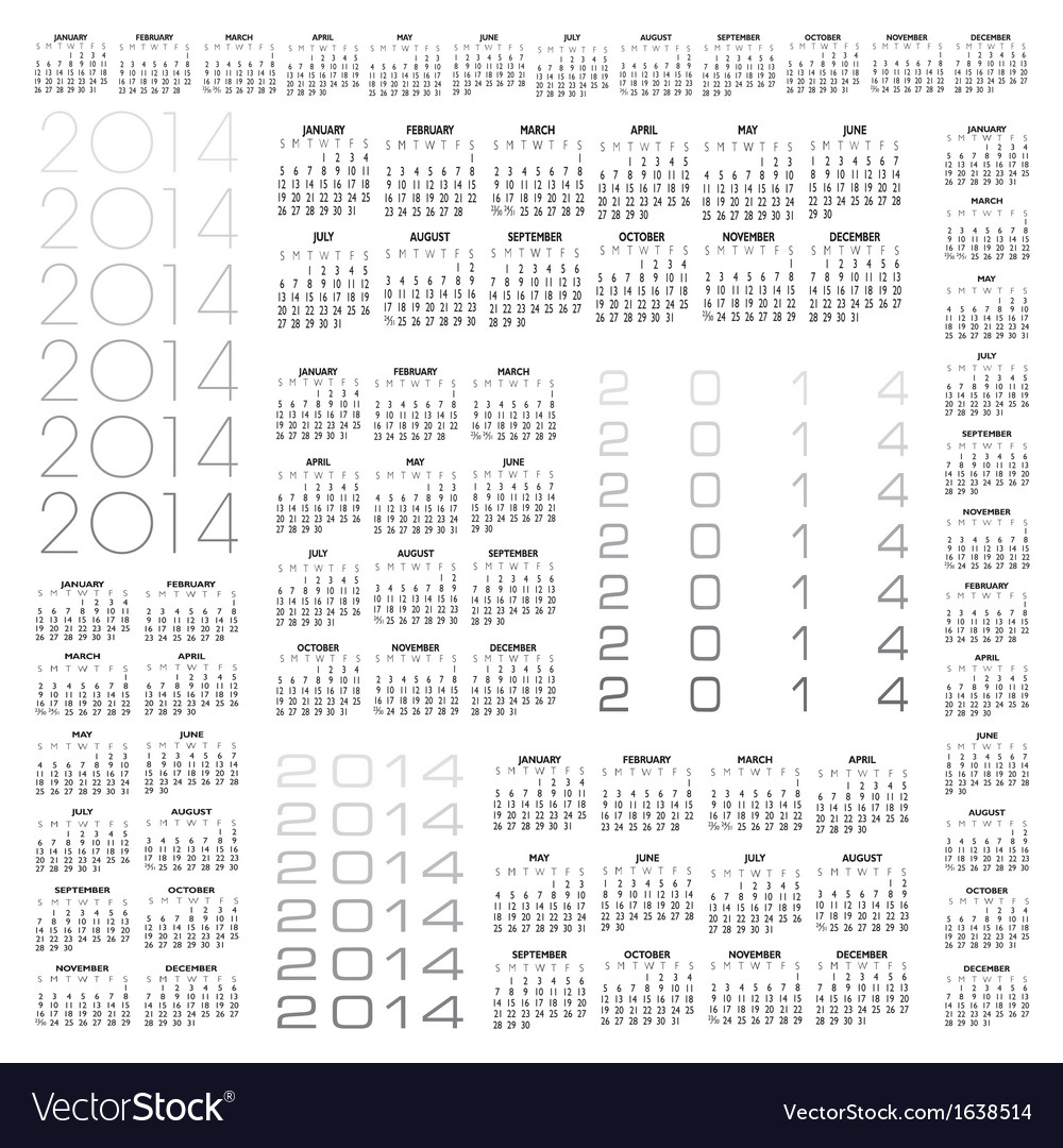 2014 multiple calendars