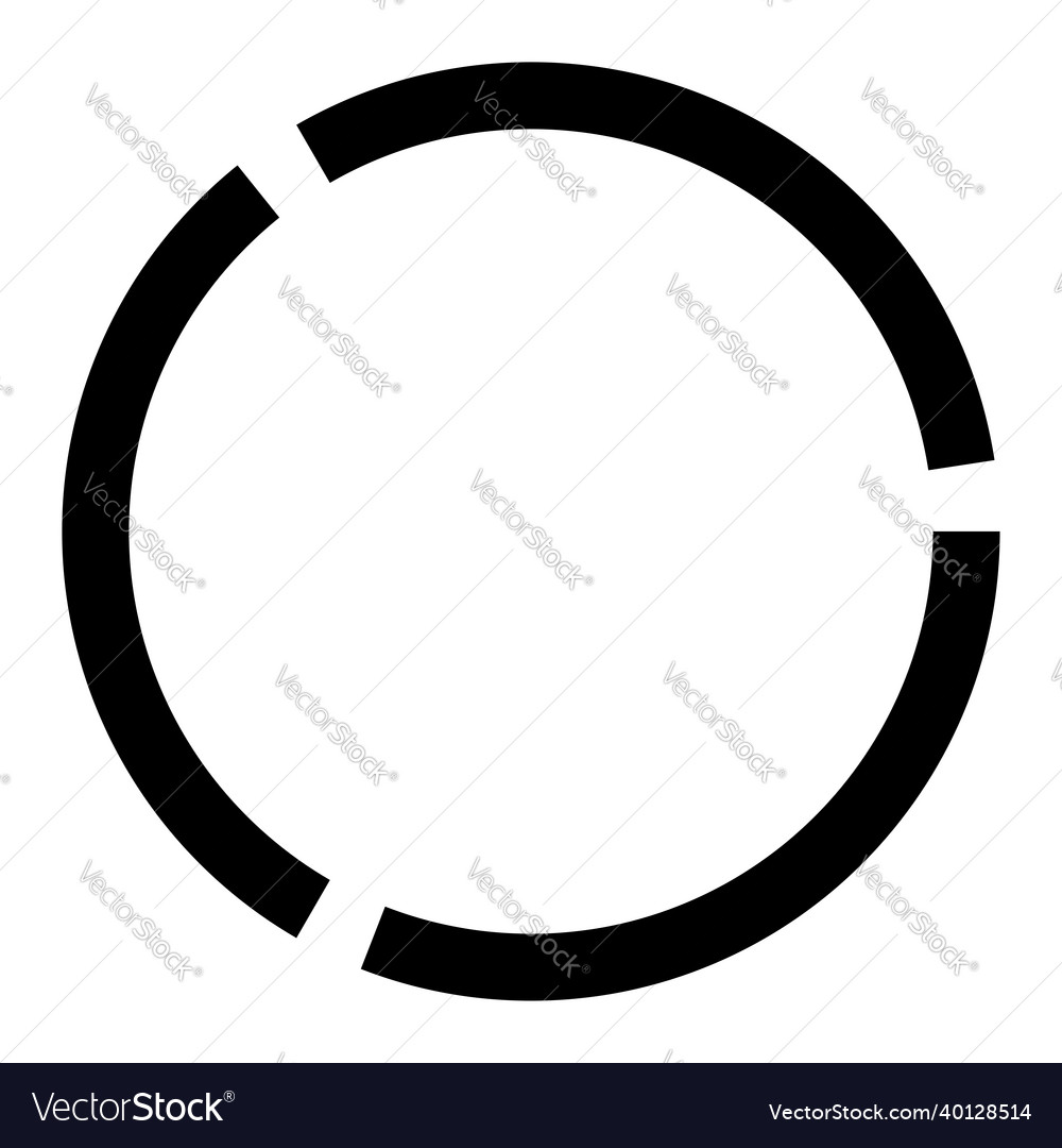 3 Teilschnitt segmentiert Kreis abstrakt gestrichelt vector image 3 Teilschnitt segmentiert Kreis abstrakt gestrichelt