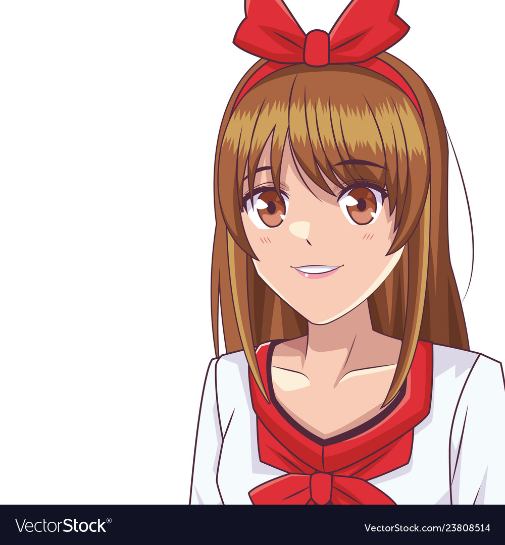 Anime manga girl Royalty Free Vector Image - VectorStock Anime manga girl Royalty Free Vector Image - VectorStock
