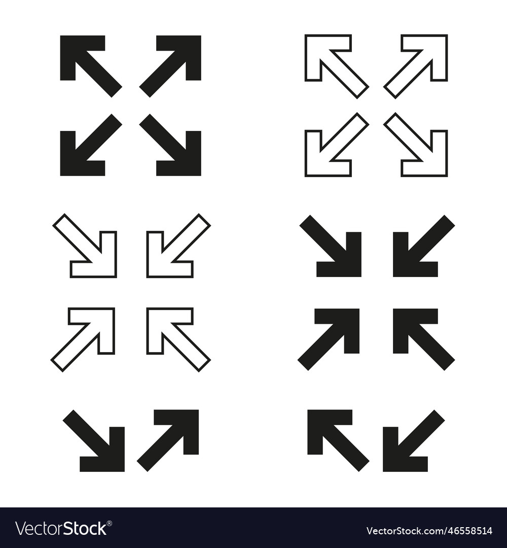 Arrows squares for mobile app design computer