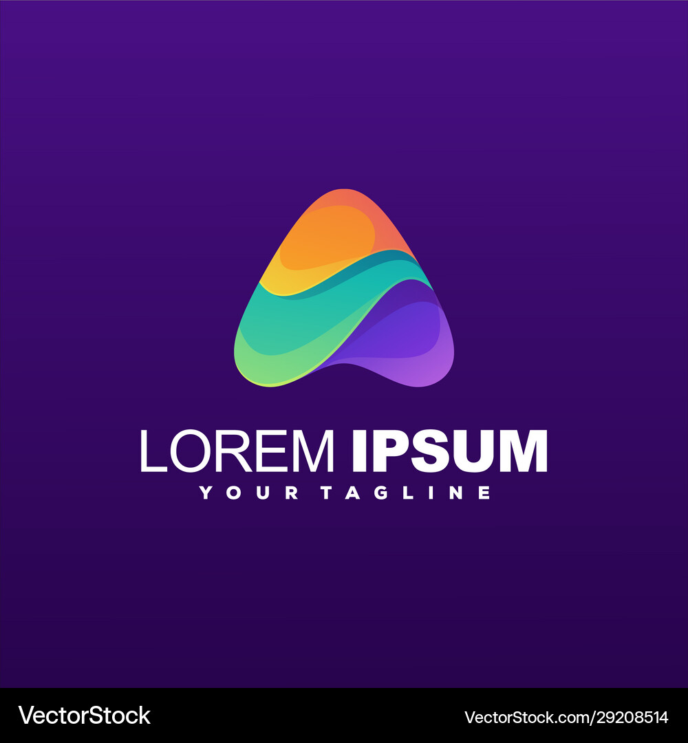 Awesome abstract gradient logo design Royalty Free Vector