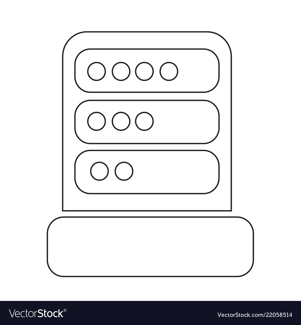 Computer server icon design