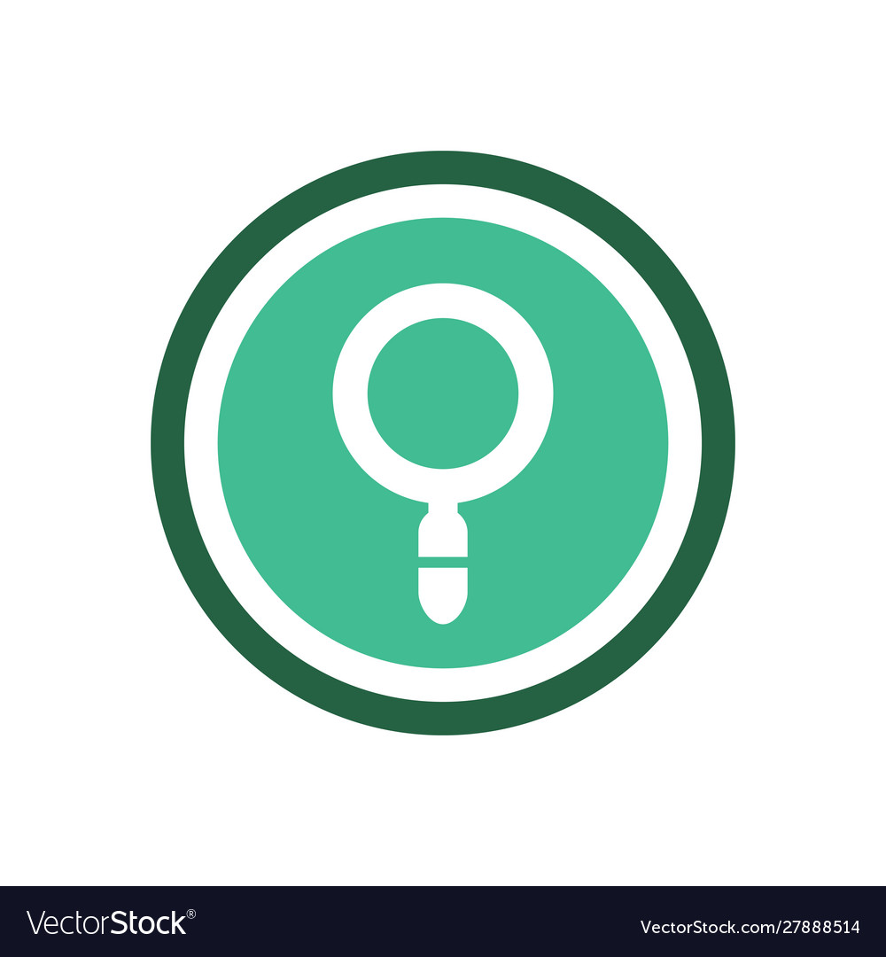 Поиск знаков по фото Find or search symbol magnifier glass logo icon Vector Image