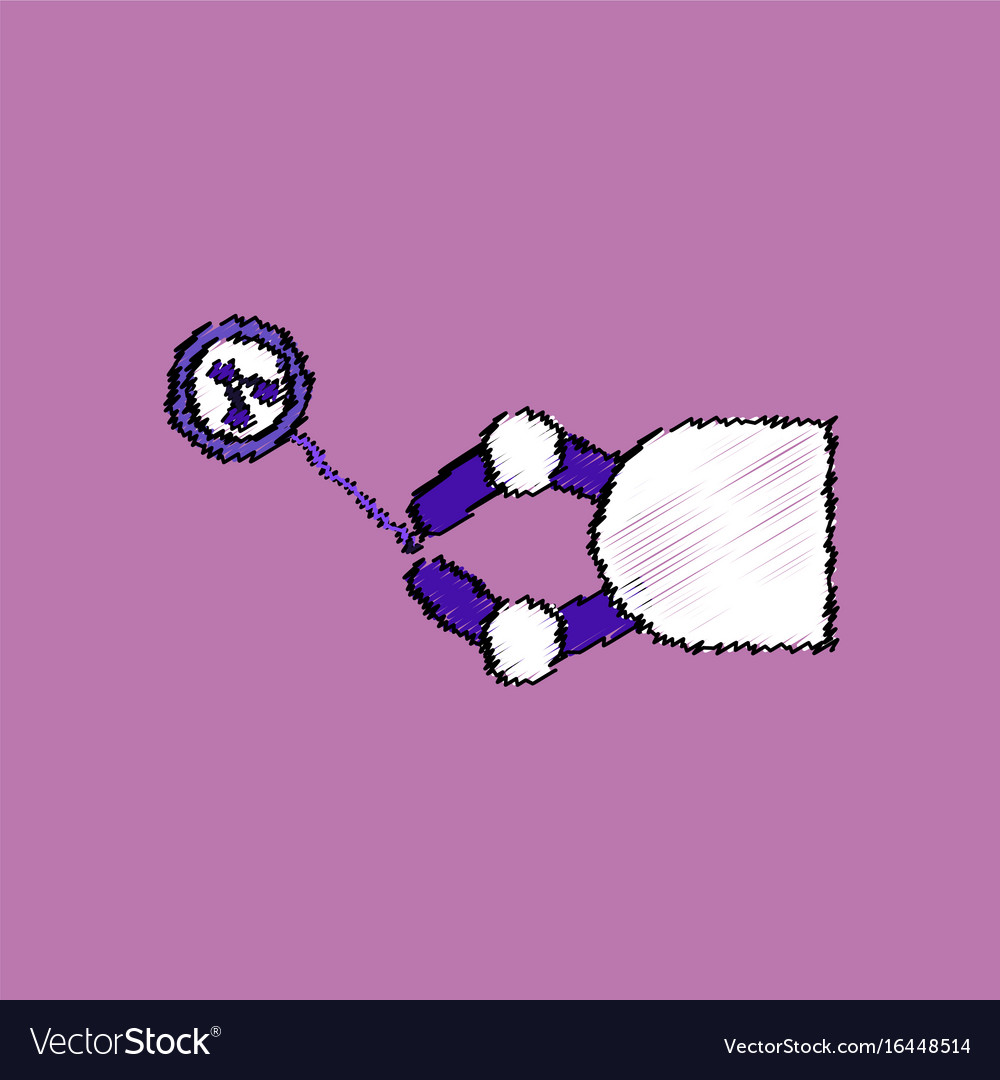 Flat icon design collection molecules and robot