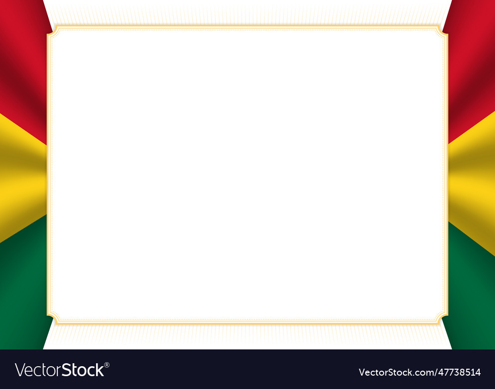 Horizontal frame and border with ghana flag Vector Image Horizontal frame and border with ghana flag