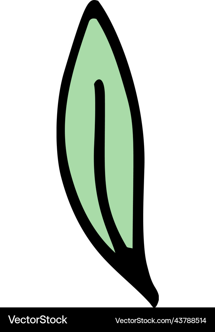 Leaf twig doodle Royalty Free Vector Image - VectorStock