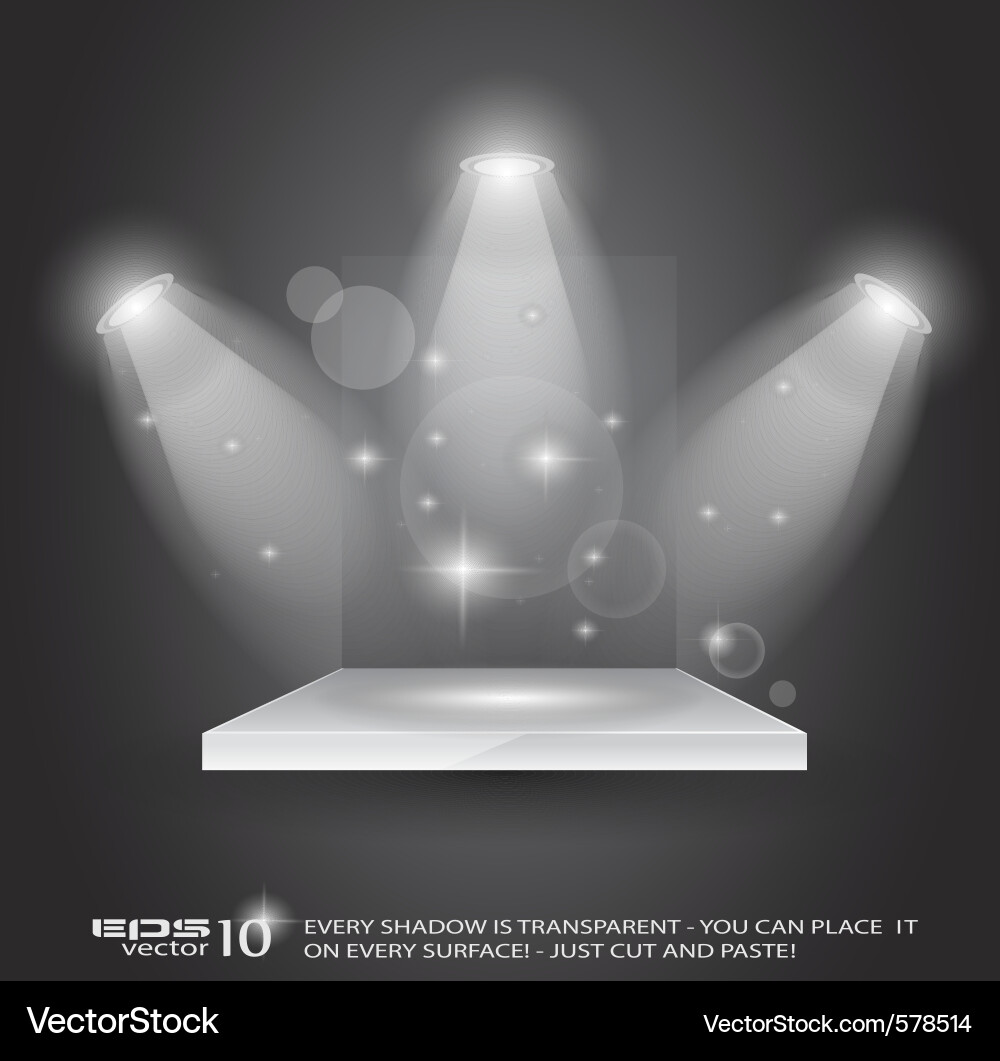 Magic spotlights Royalty Free Vector Image - VectorStock