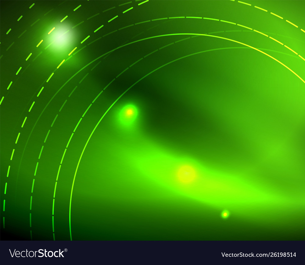 Neon circles abstract background Royalty Free Vector Image