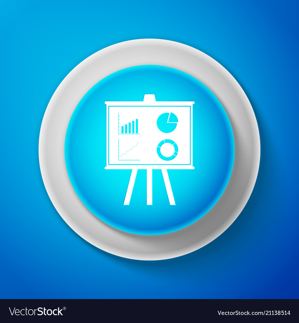 Presentation financial board with graph chart