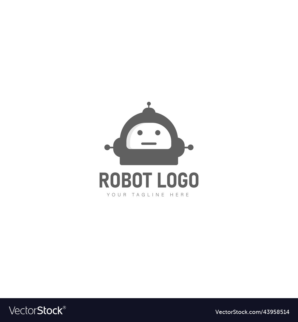 Roboter-Logo-Design-Symbol vector image Roboter-Logo-Design-Symbol