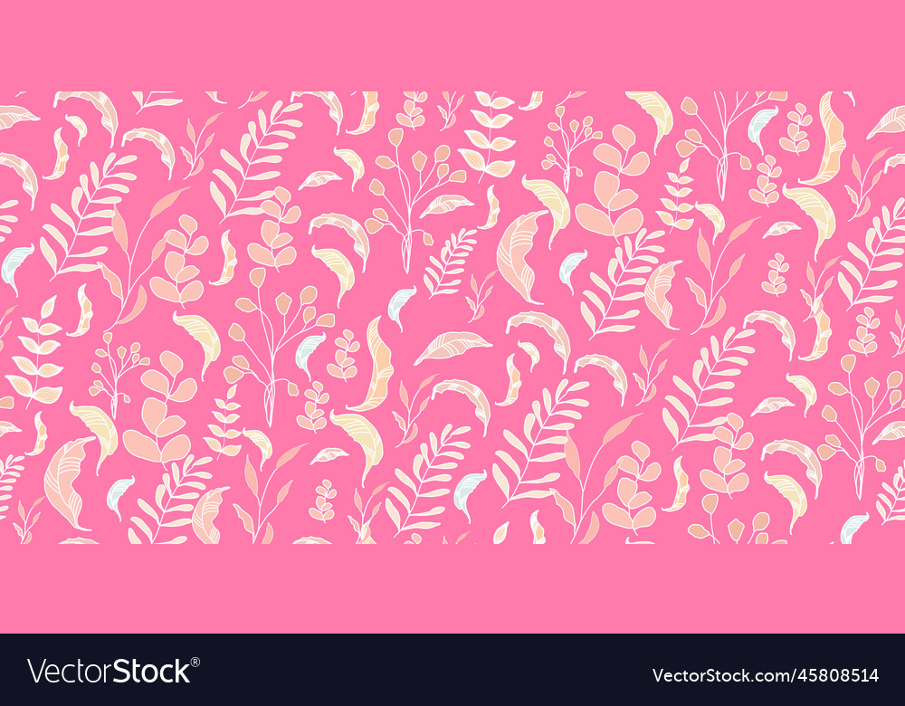 Seamless pattern with color leaves