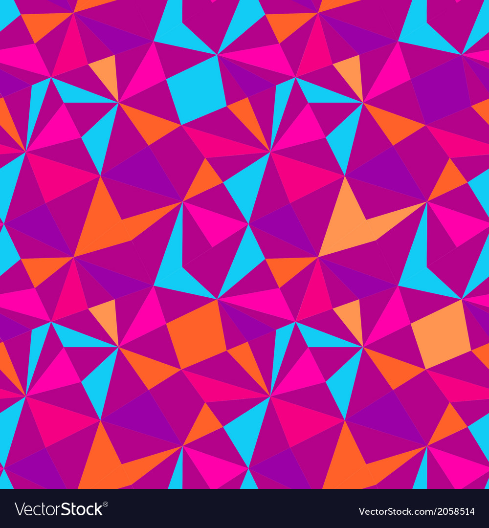 Seamless texture with triangles mosaic endless