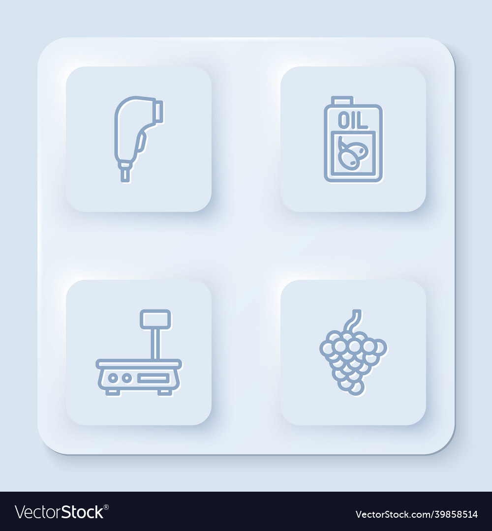 Set line scanner scanning bar code bottle vector image Set line scanner scanning bar code bottle