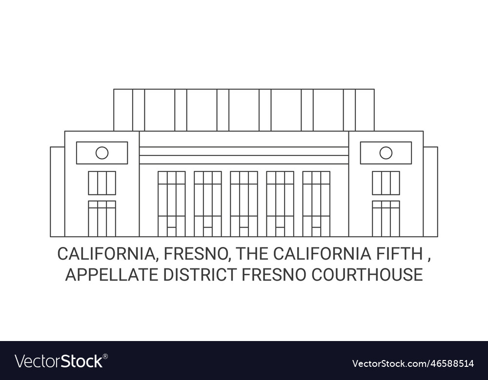 United states california fresno Royalty Free Vector Image