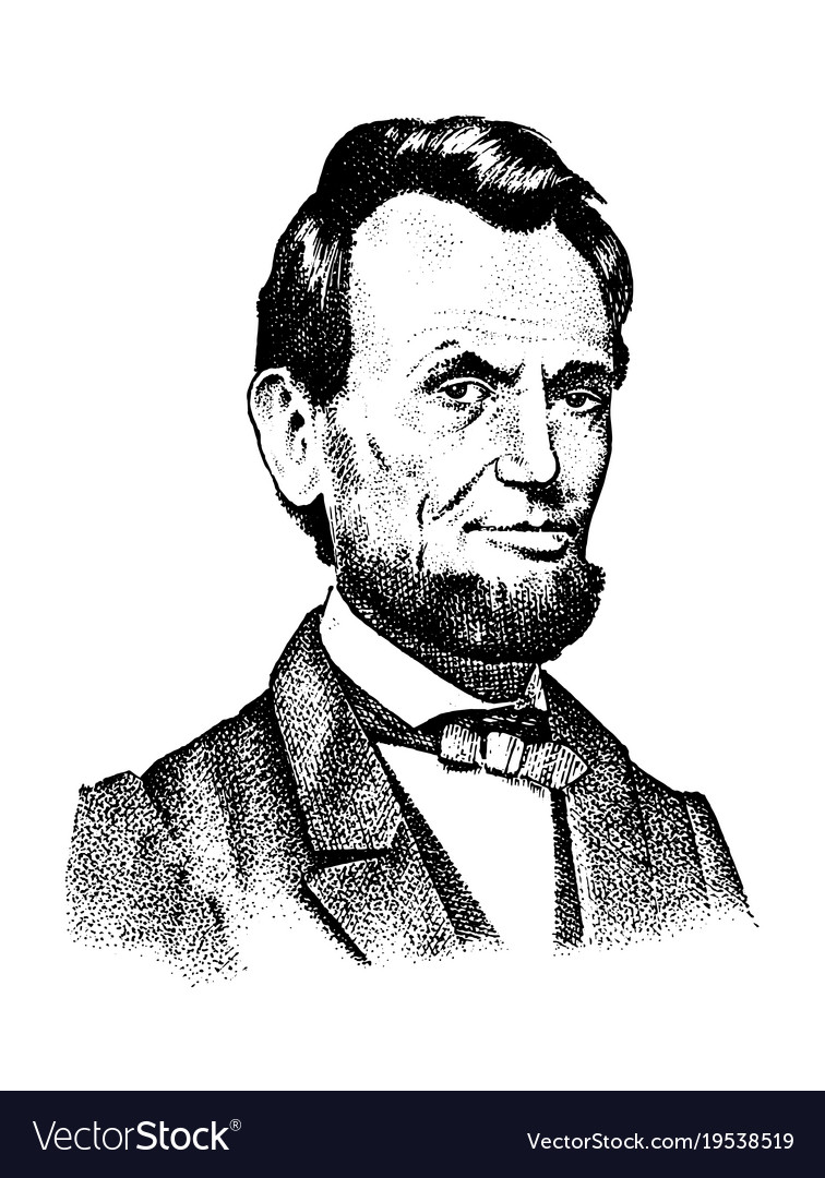 Abraham lincoln portrait 16th usa president Vector Image