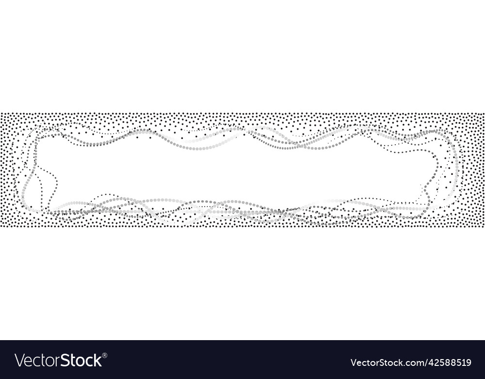Abstract dot wave pattern wavy dots border thin vector image Abstract dot wave pattern wavy dots border thin