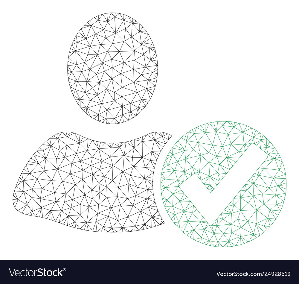 Apply user polygonal frame mesh vector image Apply user polygonal frame mesh