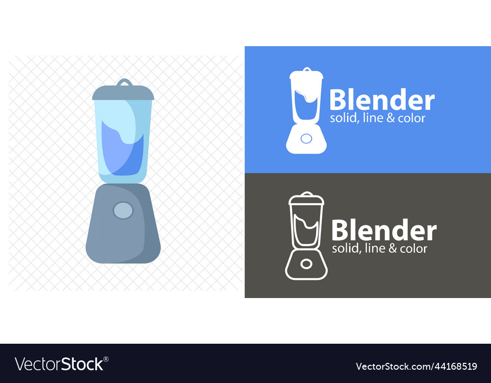 Blender isolated flat line icon